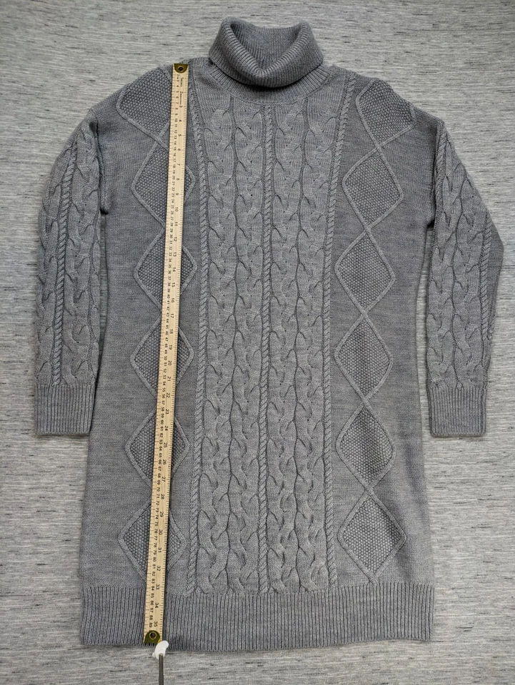 Vestido Suéter Orvis Merino Cable Para Mujer Grande Gris Lana Clásico Tranquilo Lujo Foto 3 de 4