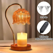 Flower Candle Warmer Lamp with Timer Dimmable Candle Lamp Warmer Christmas Gift