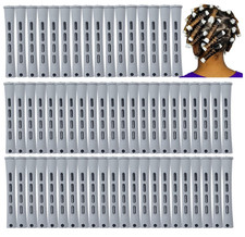 60PCS Gray Perm Rods 0.59 Inch Hair Rollers Curlers for Natural Hair Styling
