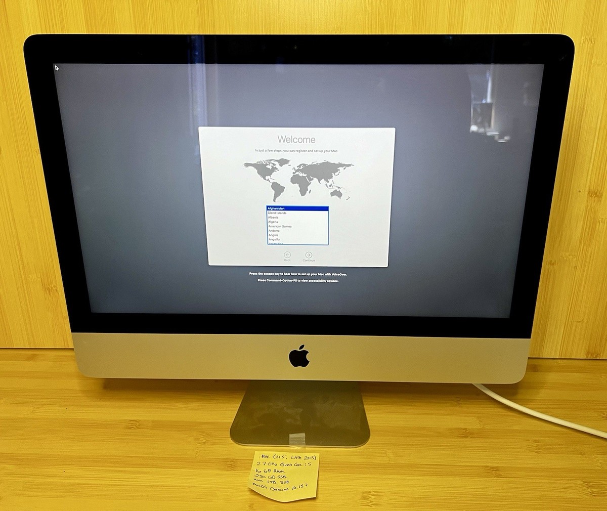 Apple iMac A1418 21.5インチ 2013 8GB 1TB APPLE A1418 IMAC 21.5