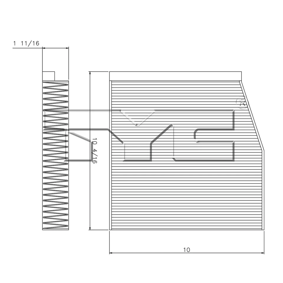 Filtro de aire de cabina TYC 800192C para modelos selectos de Mercedes-Benz Infiniti 14-20 Foto 3 de 4