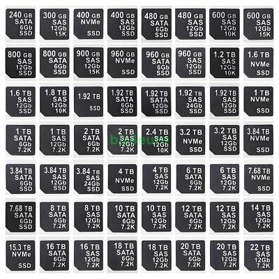 20PCS Capacity Stickers Labels FOR DELL DXD9H X7K8W 14gen Hard Disk Tray Caddy