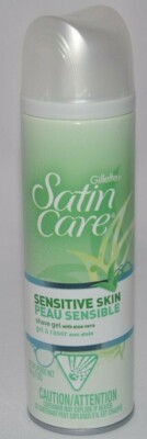 GILLETTE SATIN CARE SENSITIVE SKIN SHAVE GEL WITH ALOE VERA 7 OZ NEW 