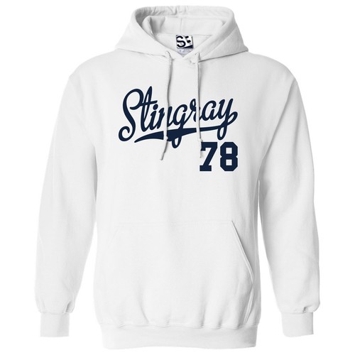 Stingray 78 Script HOODIE | 1978 C3 Vette Classic Car Jersey Hooded Sweatshirt - Picture 22 of 34