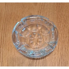 Vintage clear Glass 4 inch ashtray