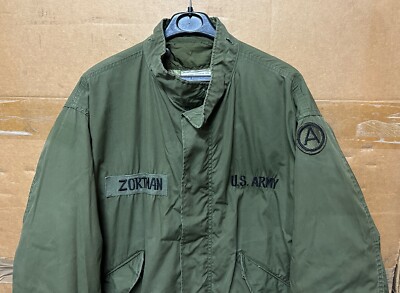 GENUINE US ARMY M-1965 M65 FISHTAIL PARKA MANS EMBROIDERED EX COND