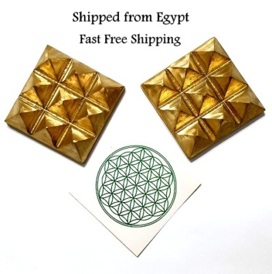 Lot of 2 Giza Charger Copper Pyramid Egypt Energized Meditation Healing Charging