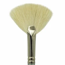 1835 Super Soft Fluffy White Hair Fan Brush