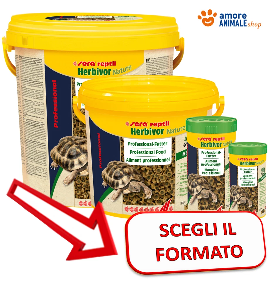 Sera Reptil Herbivor Nature Per tartarughe e rettili 250/1000/3800/10000 ml