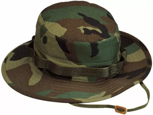 Sombrero Boonie Rothco táctico militar camuflaje ala ancha sol pesca - Imagen 5 de 28