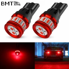 2825 168 192 194 175 2821 T10 Pure Red LED Inner Tail Light Bulbs Super Bright 