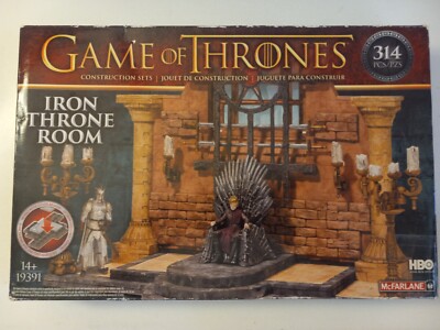 MCFARLANE GAME OF THRONES BUILDING SET IRON THRONE ROOM 19391 314 PIECES