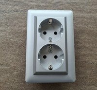 Unterputz Doppelsteckdose Schuko 2 Fach Steckdose Silber Up Steckdose 2 Fach