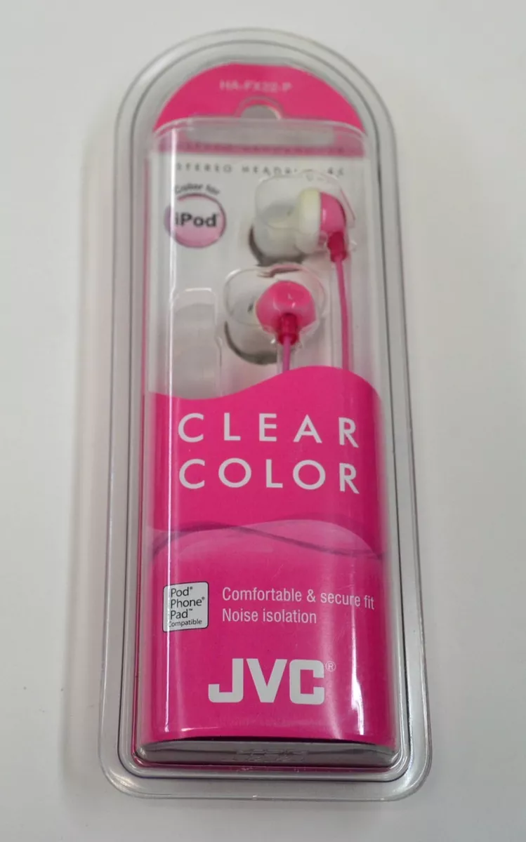 JVC HA FX22 R In Ear Earphones Headphone Standard mini Headphone Jack Pink