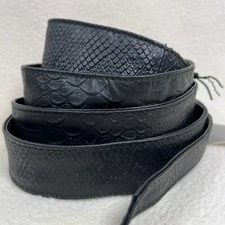 GILI Patterns Leather Reversible Belt Size M/L Option colors: Black & Beige