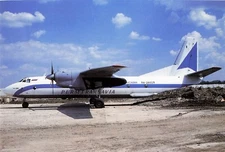 Postcard Airline PERMTRANSAVIA Antonov 26B RA-26028 CC7.
