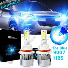 Ice Blue 9007 Hb5 Led Headlight Bulb Hi-low Beam C6 For Chevy Equinox 2005-2009