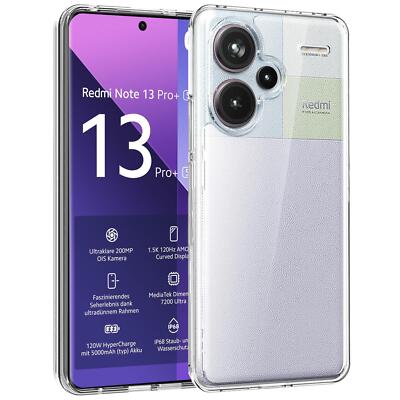 Schutz Hülle für Xiaomi Redmi Note 13 Pro Plus 5G Handy Slim Silikon Cover Case