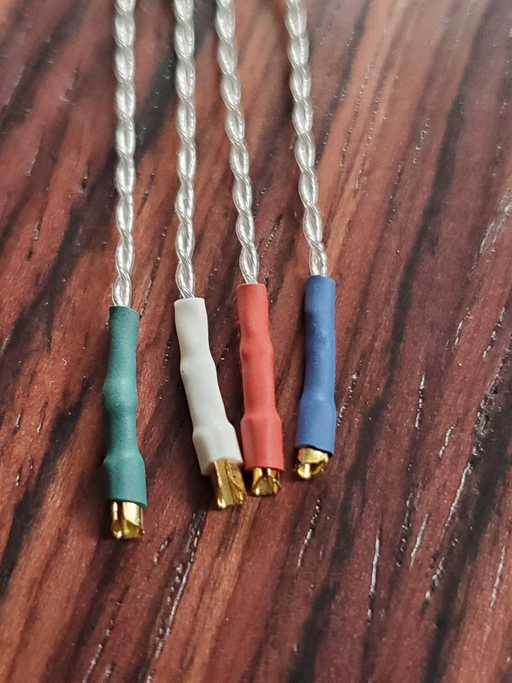 Audiophile 5N Pure Silver Litz Turntable Headshell Cartridge Wires Leads clips - Image 2 of 4