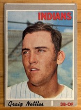 1970 Topps Graig Nettles 2nd Year Baseball Card #491 Indians 3B-OF Low-Grade O/C