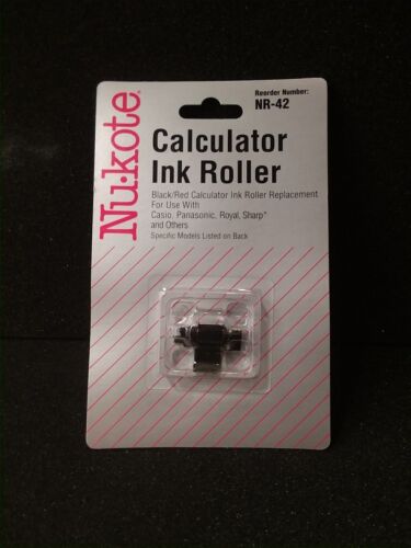 NEW Nu-Kote Calculator Ink Roller Black/Red Replacement NR42-2 NIP - Picture 1 of 2