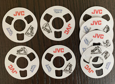 2x Reel To Reel Cassette Tape Ghettoblaster Boombox Selfmade (8 Reels) JVC