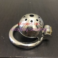 Stainless Steel Male Chastity Device Super Small Cage Men Metal Locking Belt 4-1