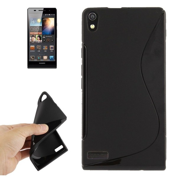 HandyhüLle Tpu SchutzhüLle FüR Huawei Ascend P6 Schwarz-image