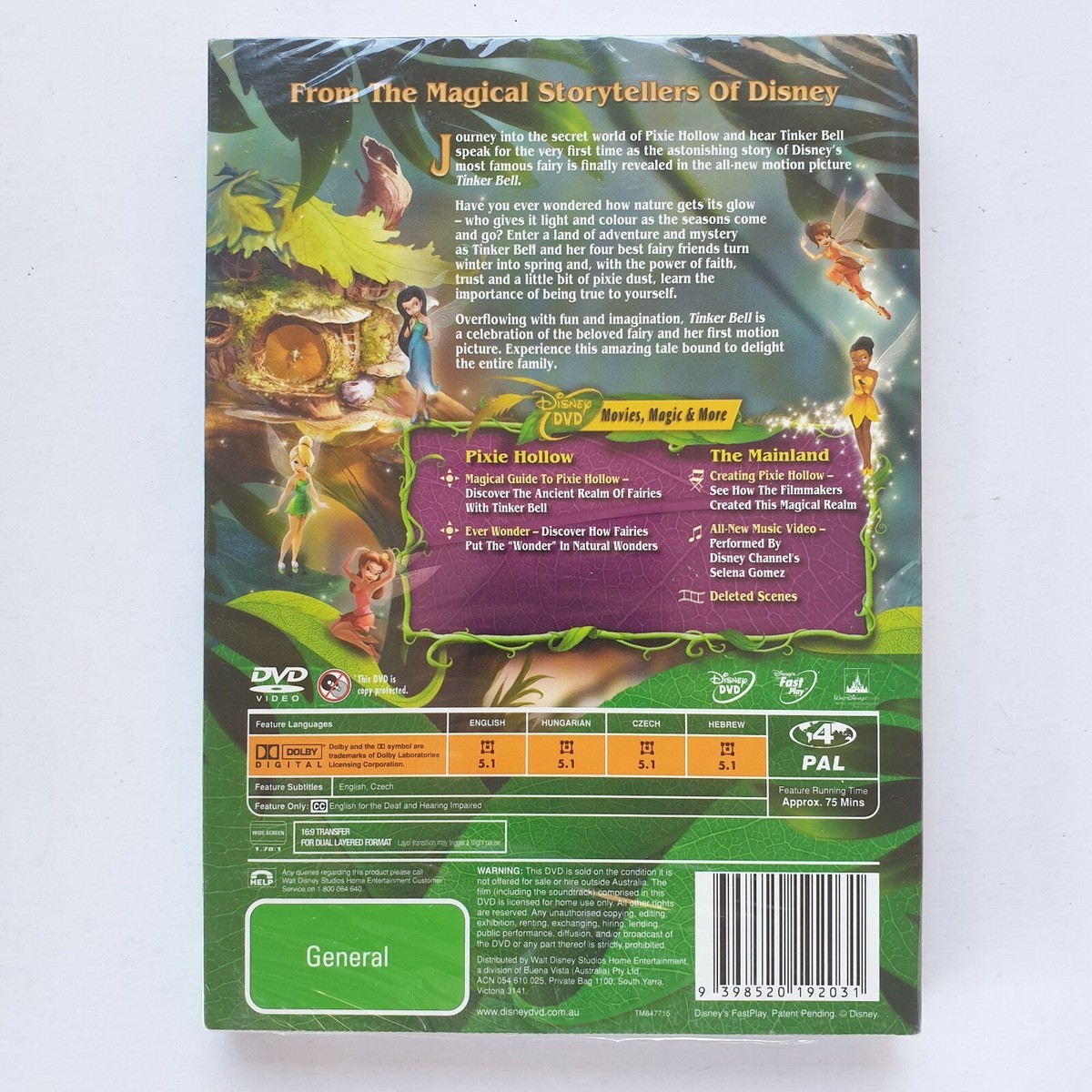 ティンカー・ベル Tinker Bell  NON-USA Format PAL Region 4 Import Australia Tinker Bell (DVD 2008) PAL Region 4 (1-Disc Special Edition