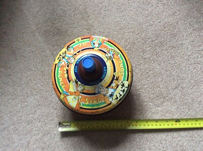 CHAD VALLEY VINTAGE SPINNING TOP- SING A SONG OF SIX PENCE - MADE IN ENGLAND
