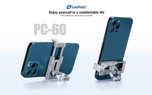 [Leofoto USA] Leofoto PC-60 Silver Smartphone Mini Lightweight Clamp / Holder  - Picture 1 of 8