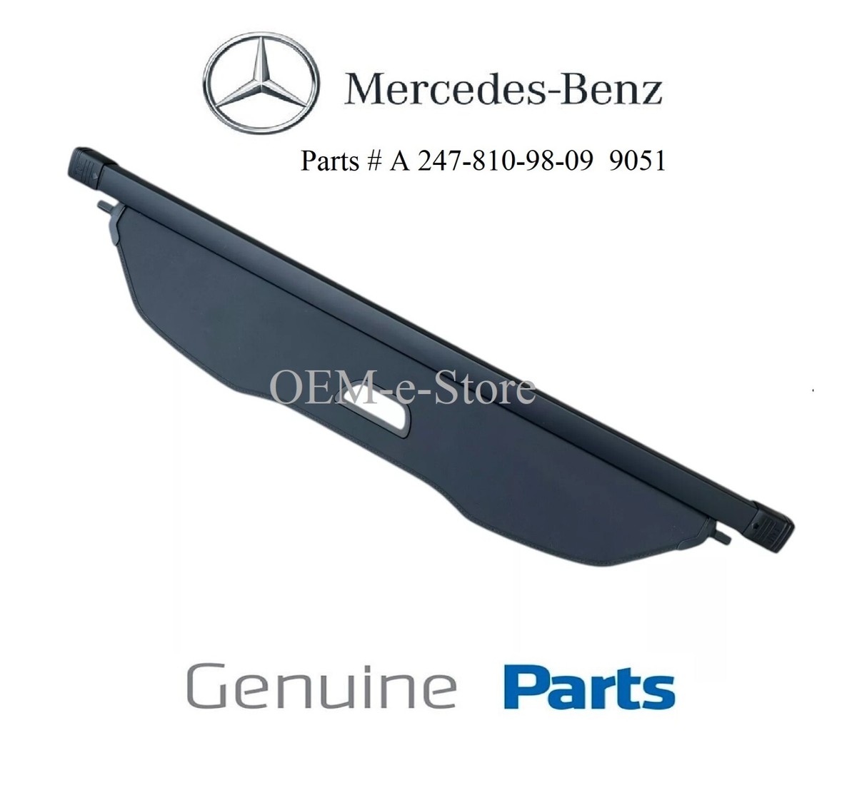 Genuine Mercedes X247 Roller Blind Shade Cargo Cover for 2020-2024