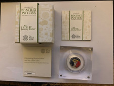 2017 JEREMY FISHER 50p SILVER PROOF COA BEATRIX POTTER  original packaging