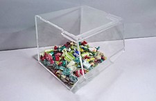 Contenitore espositore porta caramelle in plexiglas con coperchio