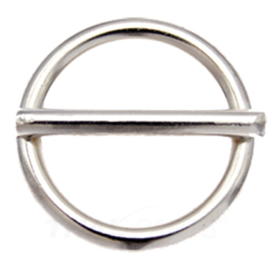 10 St. Rundringe mit Steg 30mm Stahl, vernickelt Stegring Stegringe Rundring