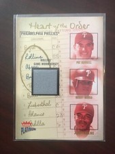 2003 fleer platinum Jimmy Rollins heart of the order jersey/400