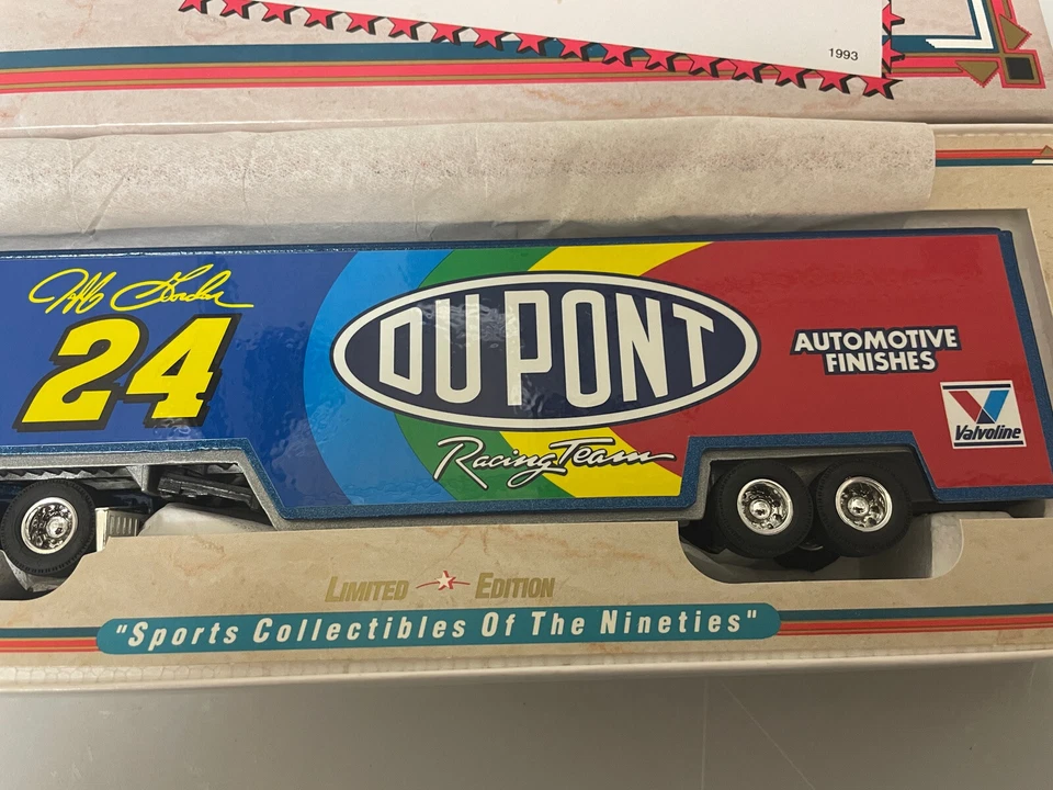 1993 ERTL Racing Transporter Jeff Gordon Dupont # 24 MINT IN BOX - Image 4 of 4