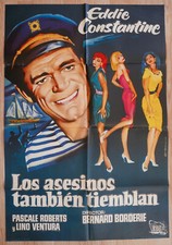EDDIE CONSTANTINE 1961 Ces dames préfèrent le mambo movie poster Spanish WOW