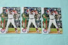 ELVIS ANDRUS LOT OF 3 2020 TOPPS HOLIDAY #HW118 TEXAS RANGERS