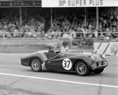 Triumph TR3A, R J E Dangerfield B A R C event at Goodwood 1959 Old Photo