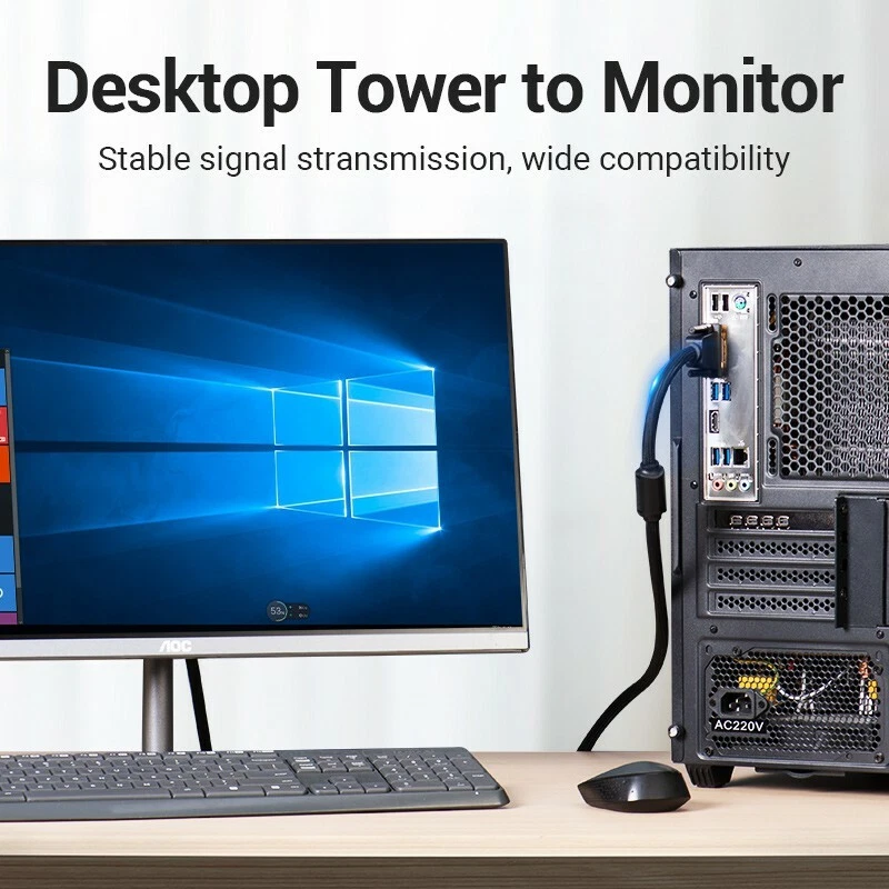 DVI Cable DVI-D 24+1 2K 60Hz for PC GPU HD Monitor TV Male to Male HD Adaper - Image 3 of 4