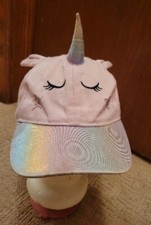 Unicorn Cap Girl's Youth Hat Pink Adjustable Back Strap