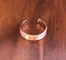 Solid Pure Copper Magnetic Ring Men Women Arthritis Adjustable Ring NEW