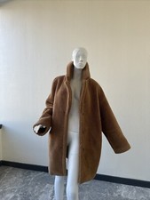 Gap Tan Teddy Bear Faux Fur Sherpa Coat Womens Sz Xxl Tall