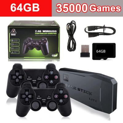 35000+ Retro Videospielkonsole 4K HD TV Spiel Stick 64GB w/2 Wireless Controller