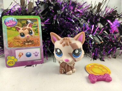 Littlest Pet Shop Gen 7 #73 Tan and Brown German Shepherd Dog Blue Eyes ...