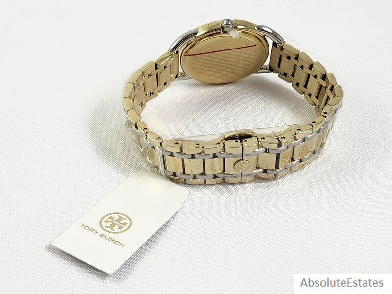 NEW Tory Burch Two Tone Silver Gold Miller Ladies Watch