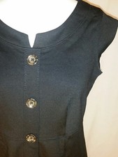 Womens Black Sheath Dress Size 2 Casual Work Wear Cap Sleeves Merona #221D