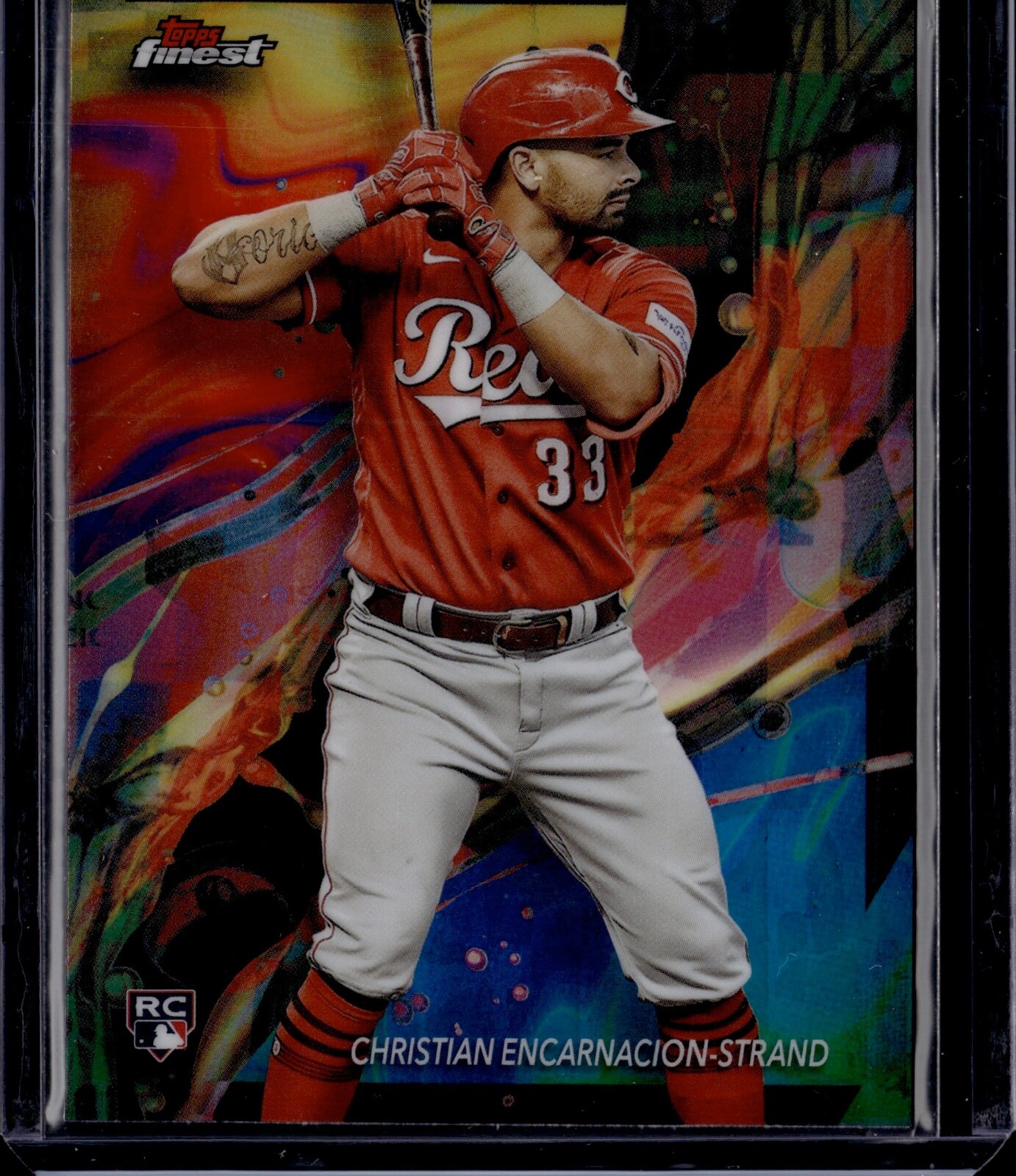 2024 Topps Finest Christian Encarnacion-Strand Oil Spill SSP Rookie Card #4