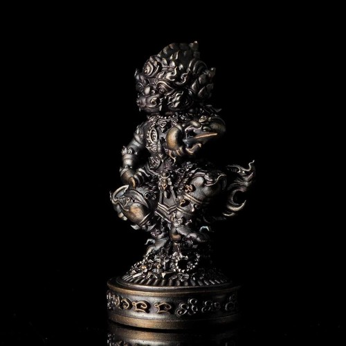 Hanuman Thaloeng Sap Bronze Satin Thai Amulet Charm Wealth Trade Protection - Picture 3 of 7